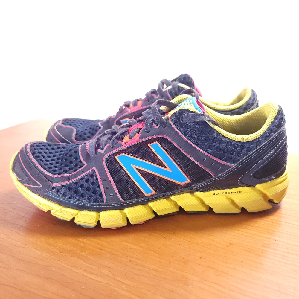 New Balance 750 V1 Sneakers Black Pink Athletic Running Shoes Woman's Size 9 B